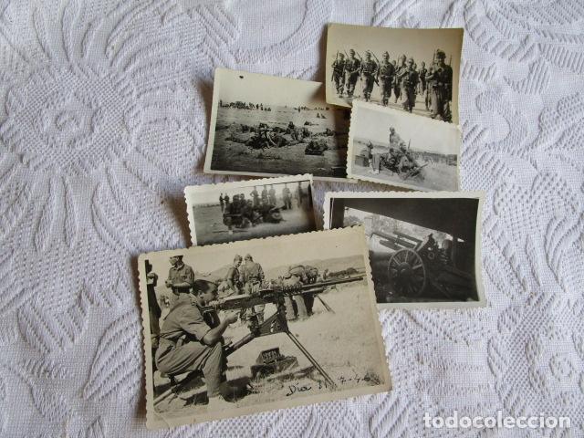 Militaria: LOTE FOTOGRAFIAS AMETRALLADORA CA&Ntilde;ON MANIOBRAS EPOCA FRANCO