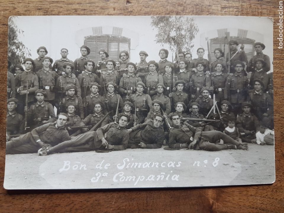 Militaria: Foto postal Batallon Simancas n 8 3 compa&ntilde;ia