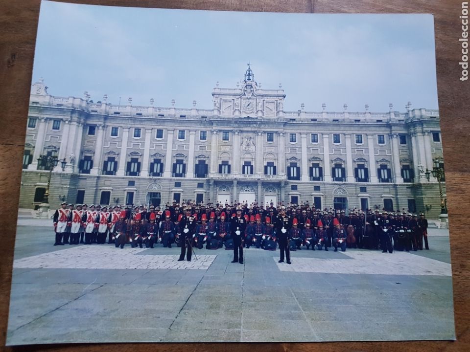 Militaria: Foto original Guardia Real y Palacio Real al completo