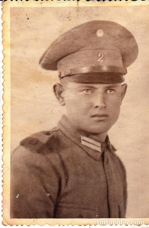 Militaria: Foto familiar de soldado argentino manuscrita al dorso, mediados siglo XX - CLC