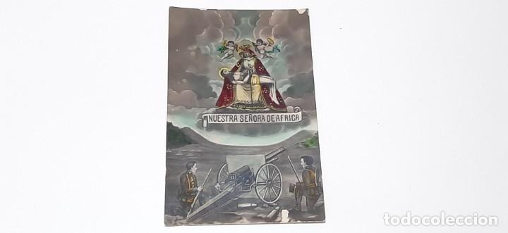 Militaria: ANTIGUA POSTAL MILITAR DE NUESTRA SE&Ntilde;ORA DE AFRICA - GUERRA DEL RIF - A&Ntilde;OS 20