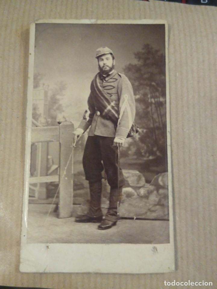 Military Antiques: Alb&uacute;mina tarjeta de visita fotograf&iacute;a militar siglo XIX. No figura fotografo.
