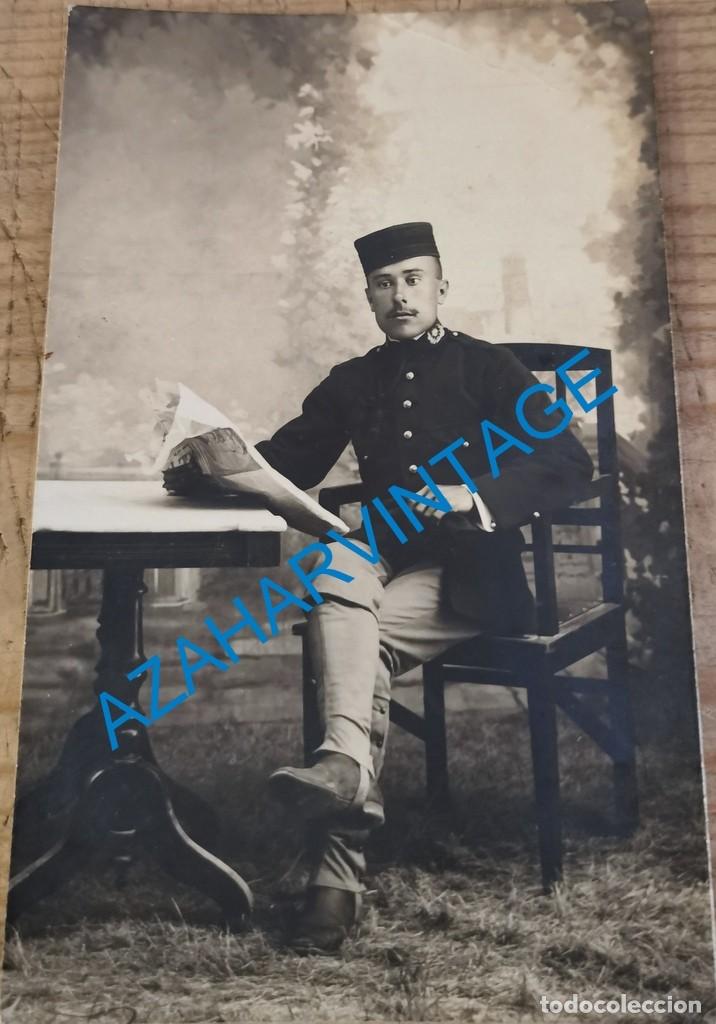 Militaria: FOTOGRAFIA DE SOLDADO DE INTENDENCIA EPOCA ALFONSINA, 9X14 CMS