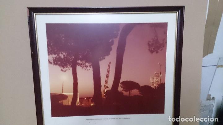Military Antiques: FOTOGRAFIA ANTIGUA PREPARACION DE LANZAMIENTO ESPACIAL ENMARCADA