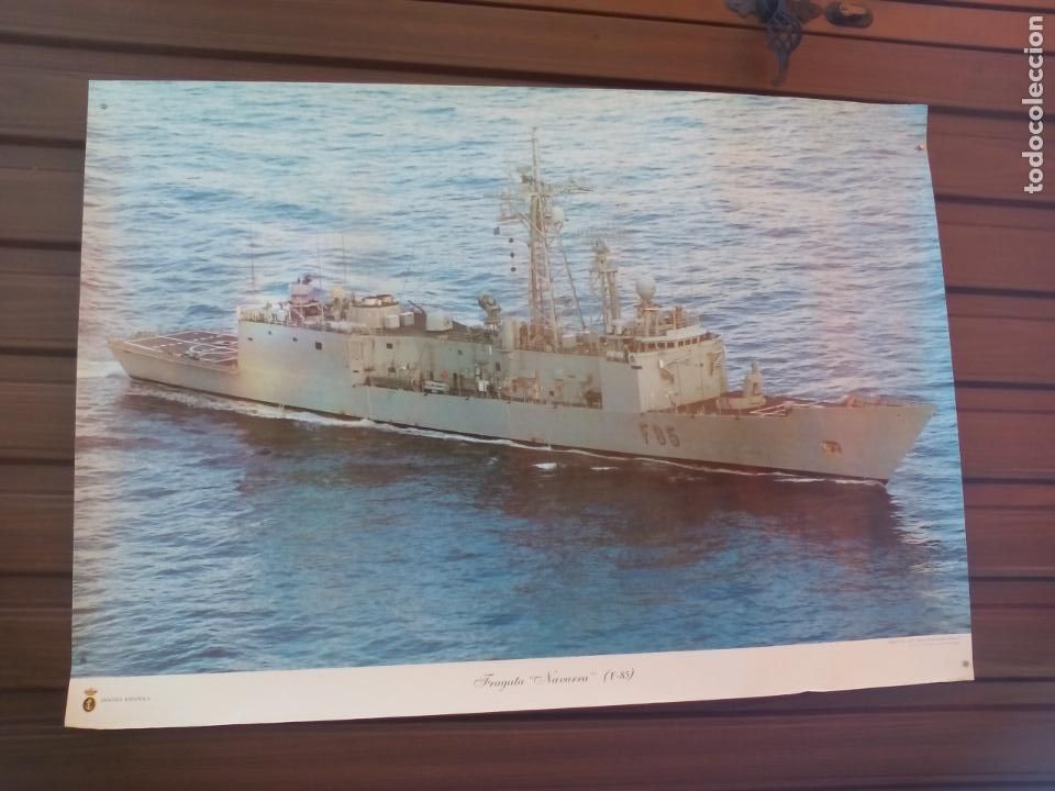 Military Antiques: FRAGATA NAVARRA F-85. ARMADA ESPA&Ntilde;OLA, 94 X 66,5 CM. GABINETE DE AJEMA FOTO POSTER