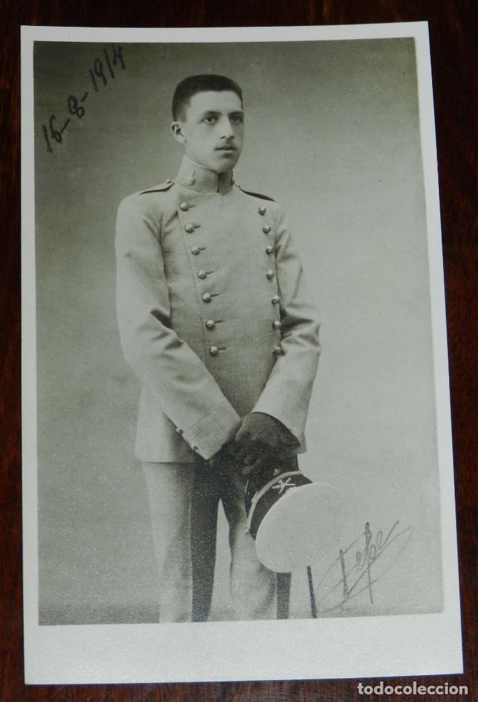Military Antiques: FOTOGRAFIA DE CADETE DE LA ACADEMIA DE ARTILLERIA EN 1914, MIDE 17 X 10,5 CMS.