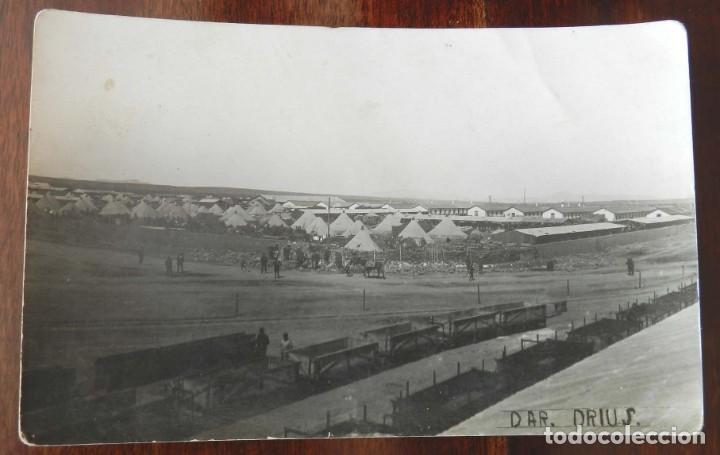 Military Antiques: FOTO POSTAL DE DAR DRIUS, 1921 APROXIMADAMENTE, GUERRA DEL RIF, CAMPAMENTO, MIDE 13,8 X 9 CMS.