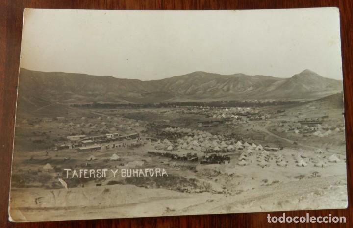 Military Antiques: FOTO POSTAL DE TAFFERSIT Y BUHAFORA, 1921 APROXIMADAMENTE, GUERRA DEL RIF, CAMPAMENTO, MIDE 13,8 X 9
