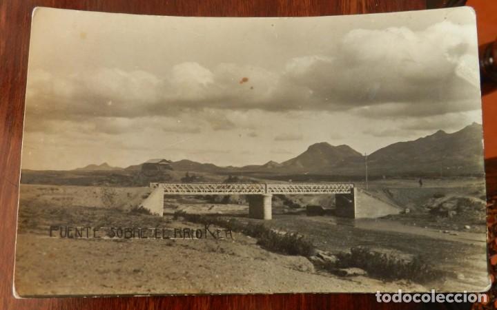 Military Antiques: FOTO POSTAL DEL PUENTE SOBRE EL RIO KER, 1921 APROXIMADAMENTE, GUERRA DEL RIF, MIDE 13,8 X 9 CMS.
