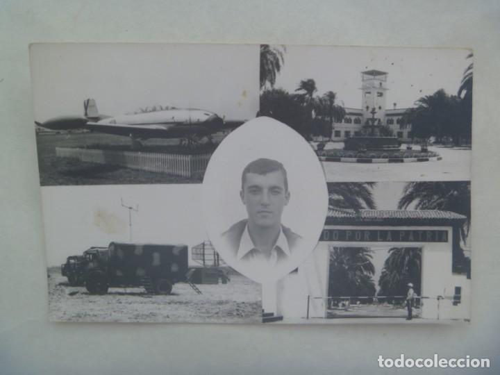 Militaria: AVIACION : FOTOMONTAJE RECUERDO DE LA MILI, AVION, CAMION, MILITAR, ETC