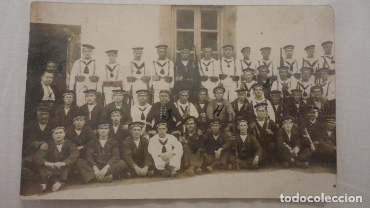 Militaria: ANTIGUA FOTOGRAFIA.COMPA&Ntilde;IA DE MAR DE CEUTA.MARINES.NAVAL.PLAZA DE CEUTA 1921?