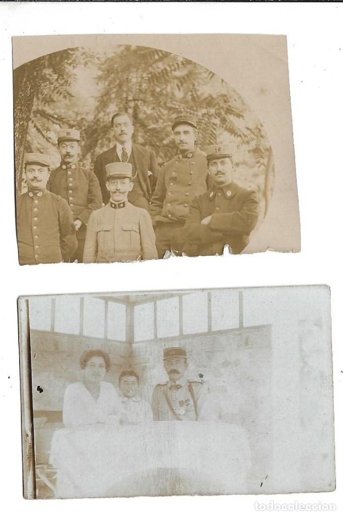 Militaria: LOTE DE 4 FOTOGRAFIAS ANTIGUAS DE - MILITARES