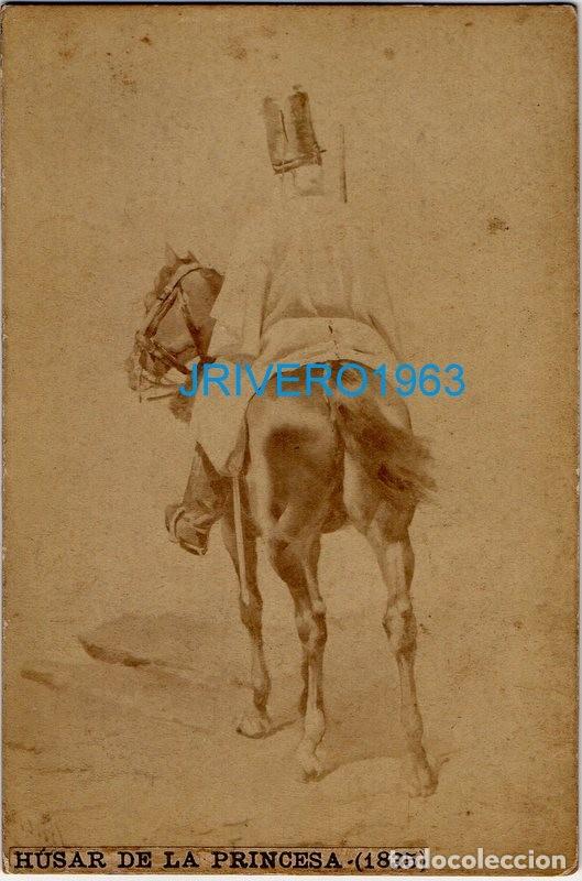 Militaria: ANTIQUISIMA CDV HUSAR DE LA PRINCESA, 86X130MM