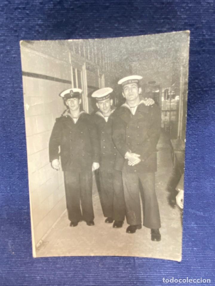 Militaria: FOTOGRAFIA 3 MARINEROS MILI 1973 74 MINISTERIO MARINA 10X7CMS