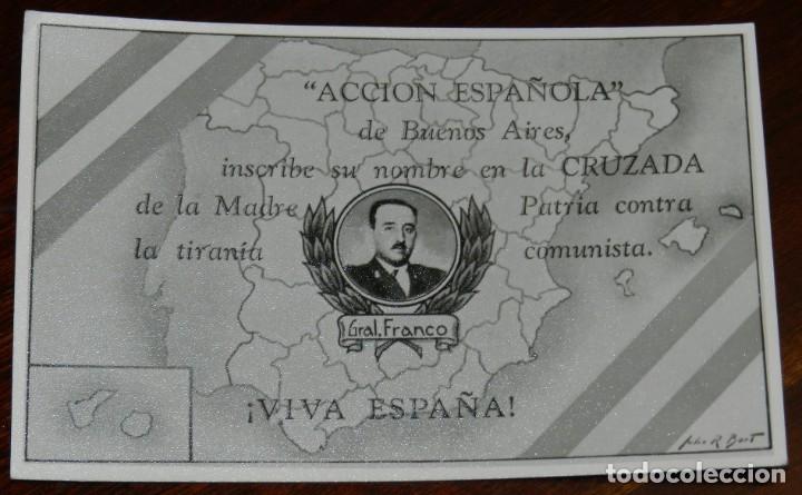 Militaria: FOTO POSTAL DE ACCION ESPA&Ntilde;OLA, LA CRUZADA CONTRA LA TIRANIA COMUNISTA, NO CIRCULADA.