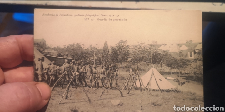 Military Antiques: Antigua postal fotograf&iacute;a Academia de Infanter&iacute;a guardia de prevenci&oacute;n