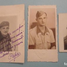Militaria: ANTIGUO CONJUNTO 3 FOTOGRAFIAS.MILITAR.GUERRA CIVIL.ZARAGOZA.1937-1938. Lote 228520698