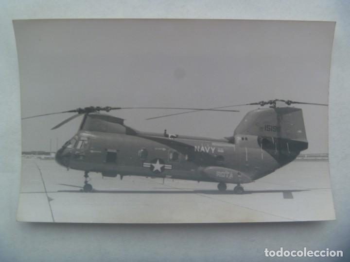 Militaria: AVIACION : FOTO DE HELICOPTERO DE LA MARINA ESTADOS UNIDOS , US NAVY . ROTA