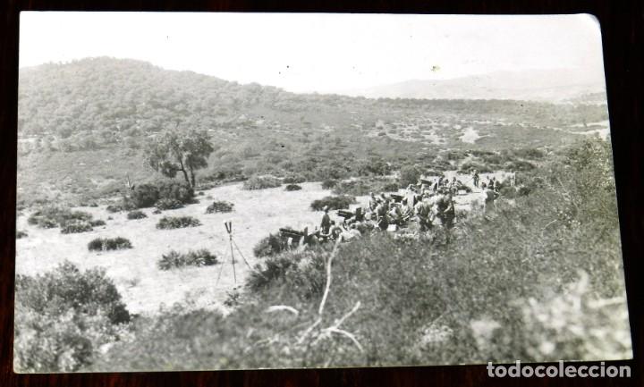 Militaria: FOTOGRAFIA DE LA 4&ordf; BATERIA EN BENI DRAR, 20 DE SEPTIEMBRE DE 1932, TAMA&Ntilde;O POSTAL.