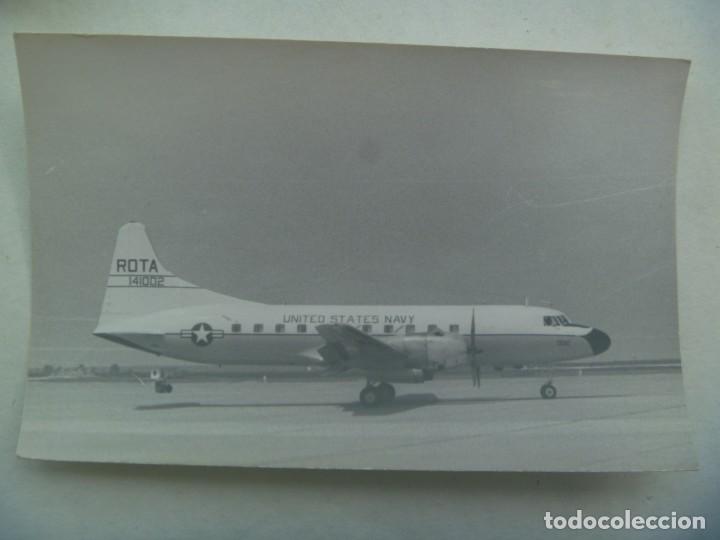 Militaria: AVIACION : FOTO DE AVION DE LA FUERZA AEREA DE ESTADOS UNIDOS , US NAVY . ROTA ( CADIZ )