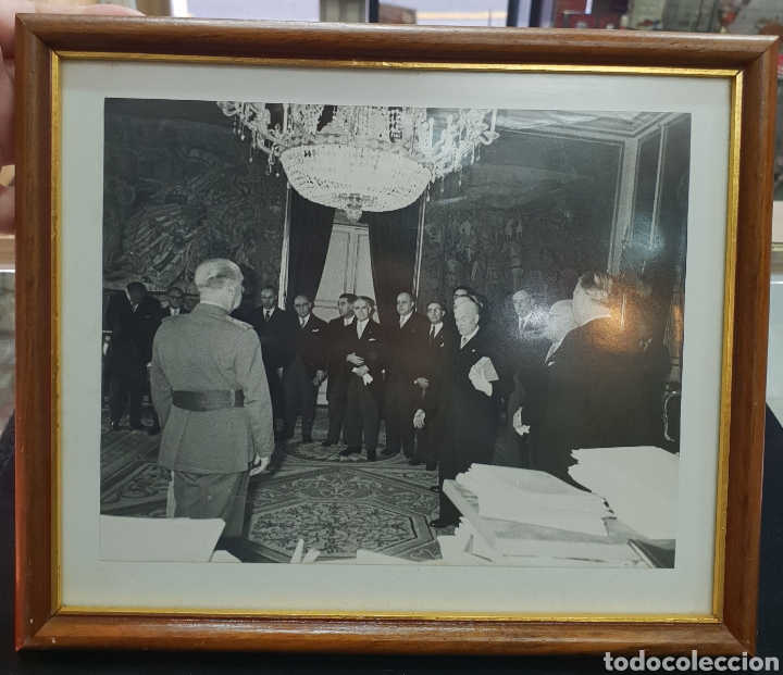 Militaria: FOTOGRAFIA ENMARCADA FRANCO . 29&times;24 cm