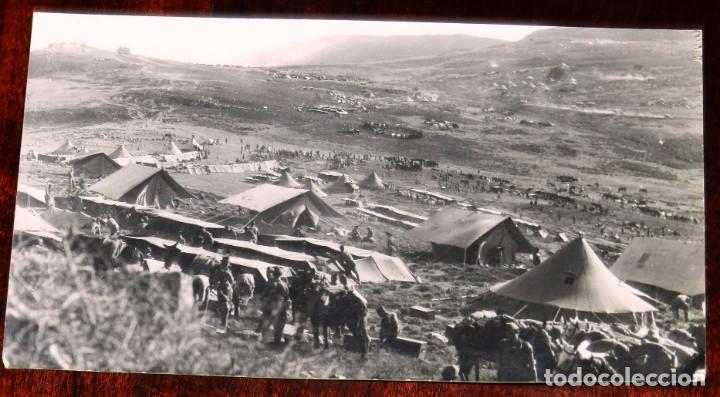 Militaria: FOTO POSTAL DE VISTA DEL VIVAC EN LAS INMEDIACIONES DE ZAAROCA, MARRUECOS, VISTA DE LA COLUMNA Y CAM