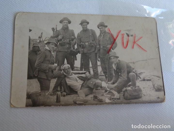Militaria: ANTIGUA FOTO FOTOGRAFIA POSICION DE KAL-KULL -RIO KERT- HERIDO - GUERRA DEL RIF (14 - 3 - 1922)