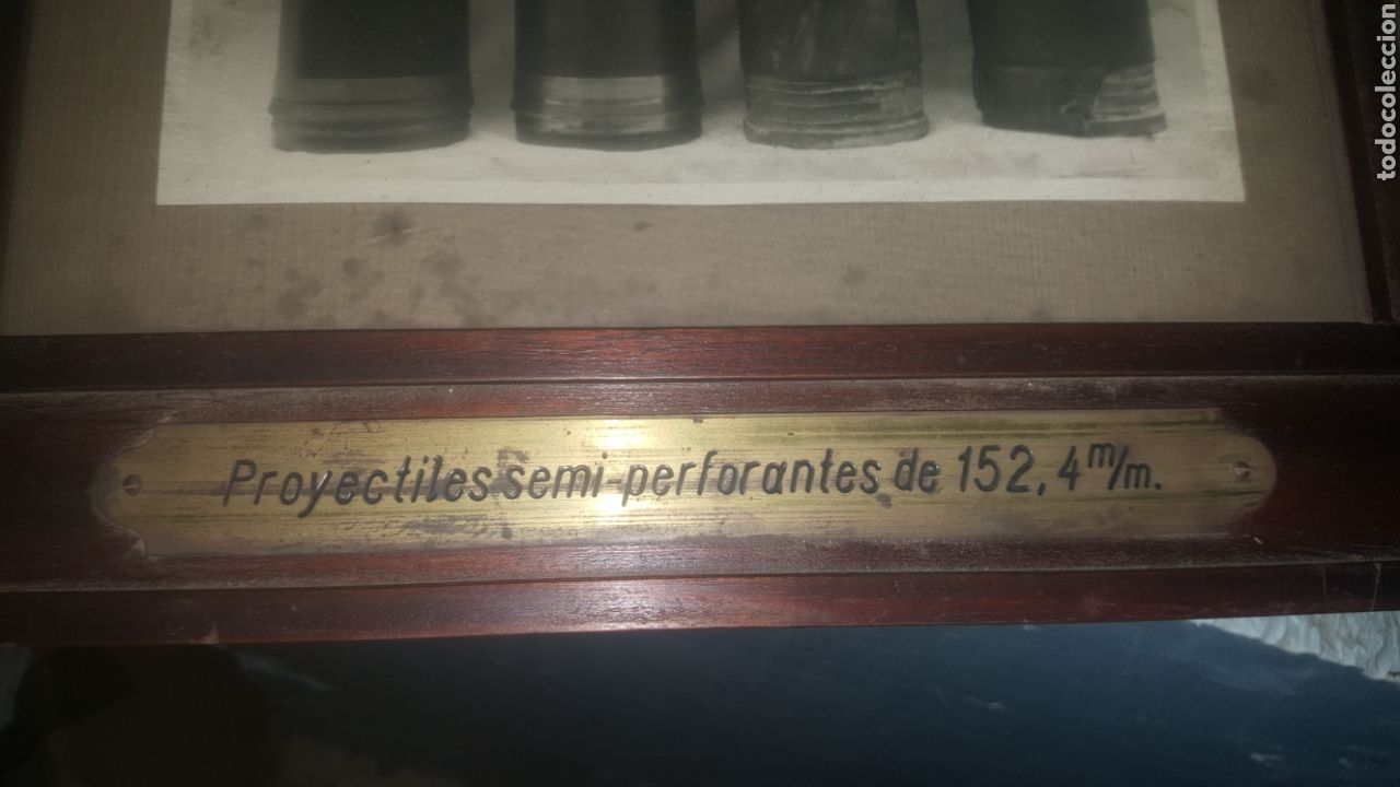 Militaria: 5 fotografias Talleres artilleria la carraca y san carlos. Proyectiles semiperforantes de 152,4 m/m