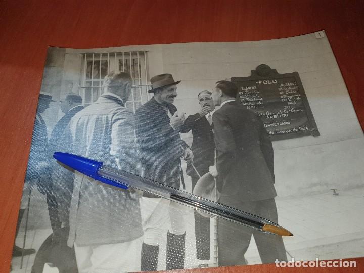 Militaria: Barcelona, el rey alfonso XIII en el campo de polo de barcelona, 24 x 18 cm.