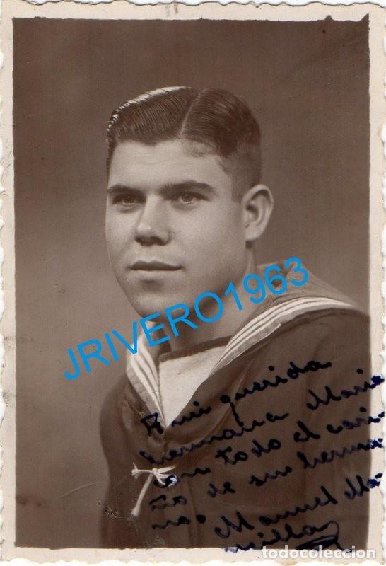 Militaria: ANTIGUA FOTOGRAFIA DE UN MARINERO, 55X80MM