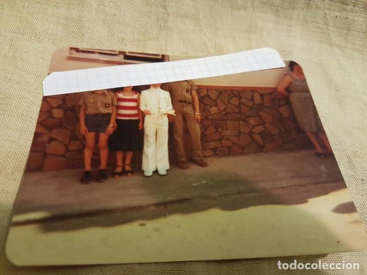 Militaria: Rara foto 2 ni&ntilde;os con traje boy scouts a&ntilde;os 80