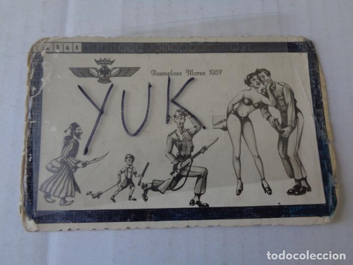 Militaria: Curiosa tarjeta de reemplazo de aviacion de marzo de 1957