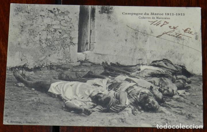 Military Antiques: POSTAL DE LA CAMPA&Ntilde;A DE MARRUECOS, 1912-1913, CADAVERES DE MOROS, N. 31, NO CIRCULADA, ESCRITA.