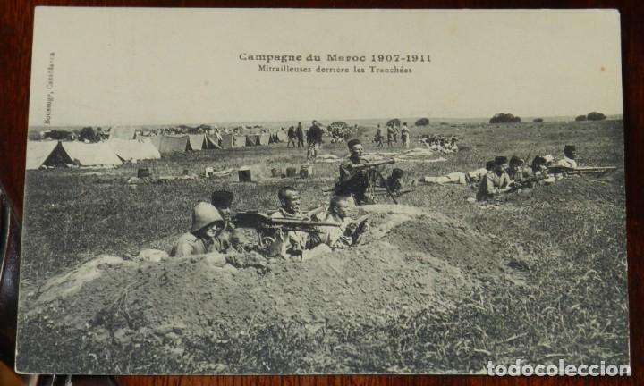 Military Antiques: POSTAL DE CAMPAGNE DE MARRUECOS, 1907-1911, MILITARES EN LAS TRINCHERAS, ED. J. BOUSSUGE, NO CIRCULA