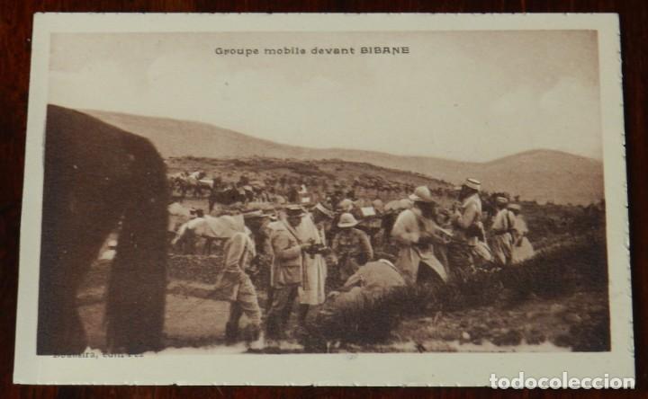 Military Antiques: POSTAL DE GROUPE MOBILE DEVANT BIBANE, NO CIRCULADA.