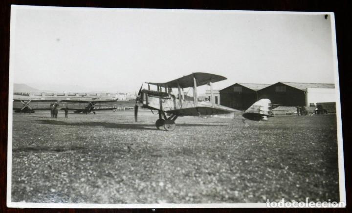 Militaria: FOTO POSTAL DE AERODROMO ESPA&Ntilde;OL, CAMPA&Ntilde;A DEL RIF, NO CIRCULADA.