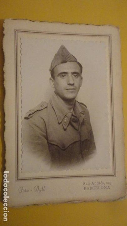 Militaria: ANTIGUA FOTOGRAFIA DE MILITAR.FOTO BYLL.BARCELONA