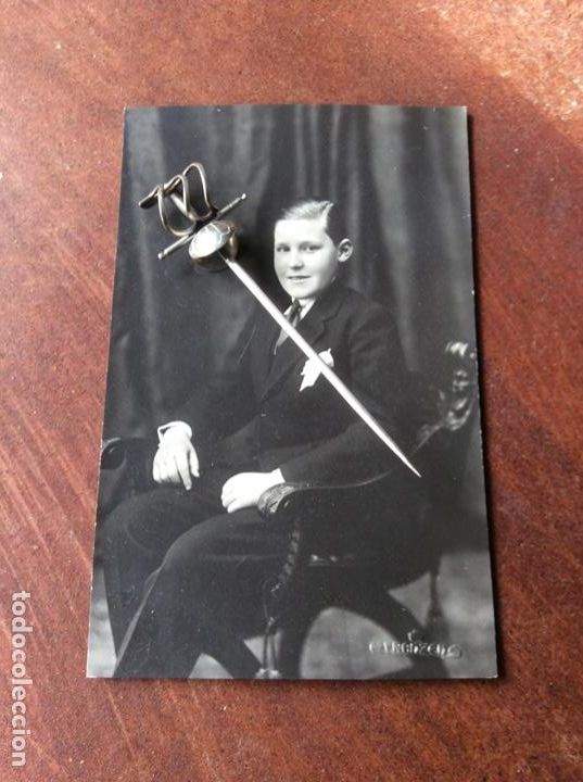 Militaria: Casa Real. Fotograf&iacute;a postal Palomeque