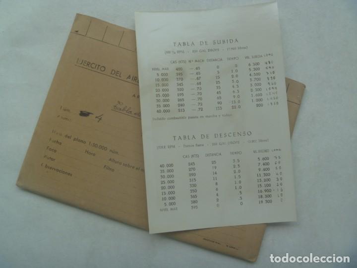 Militaria: AVIACION : FOTO DE TABLA DE SUBIDA Y DESCENSO Y SU SOBRE ..... 11,5 X 17,5 CM