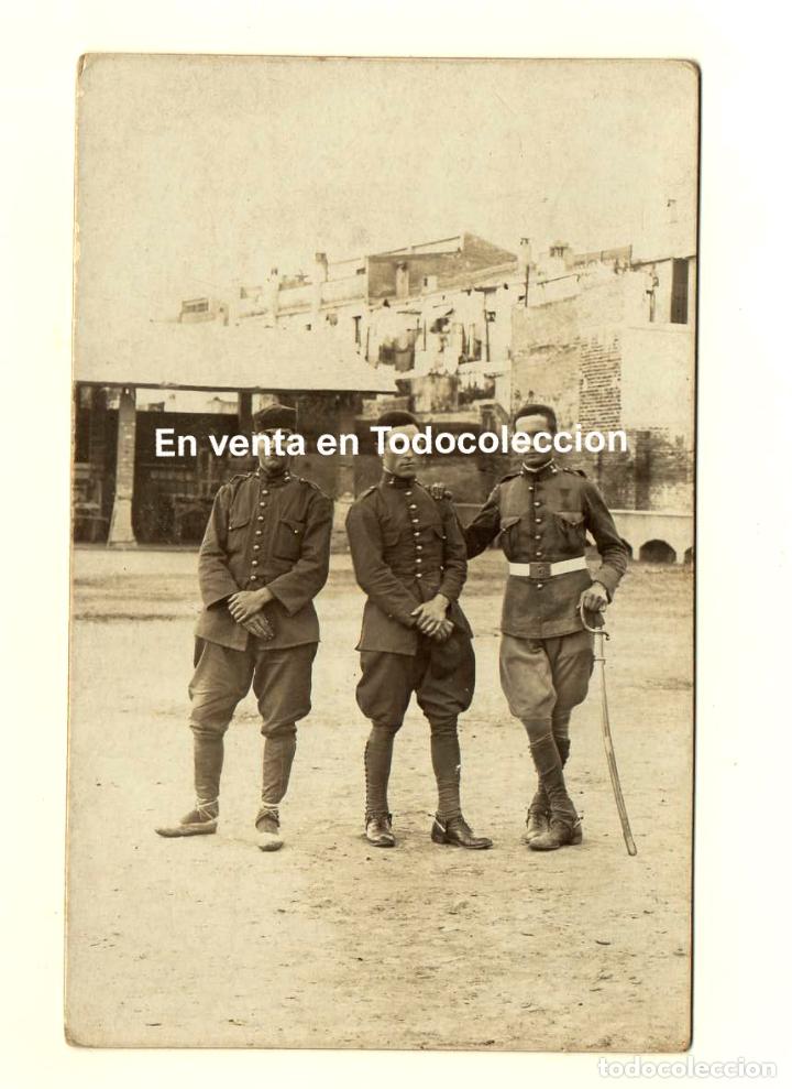 Military Antiques: ARTILLER&Iacute;A. GUERRA DE &Aacute;FRICA. RETRATO DE GRUPO, CART&Oacute;N GRUESO.