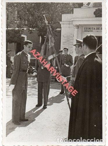 Military Antiques: ANTIGUA FOTOGRAFIA, JURA DE BANDERA ACADEMIA DE LA GUARDIA CIVIL, UBEDA, 70X100MM