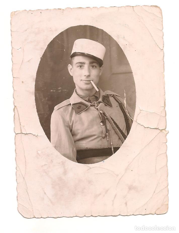 Militaria: SOLDADO FRANC&Eacute;S EN LOS A&Ntilde;OS 30 DEDICATORIA EN LA PARTE POSTERIOR