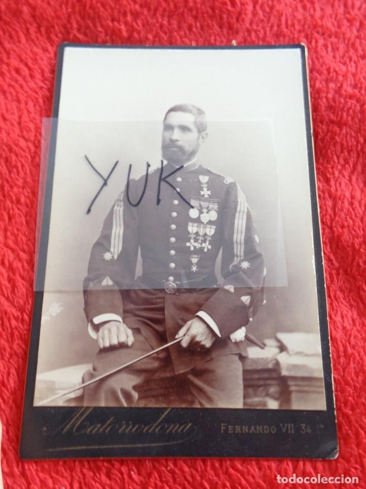Militaria: FOTOGRAFIA ALBUMINA DE CORONEL ESPA&Ntilde;OL DEL SIGLO XIX MUY CONDECORADO - FOTOGRAFO MATORRODONA