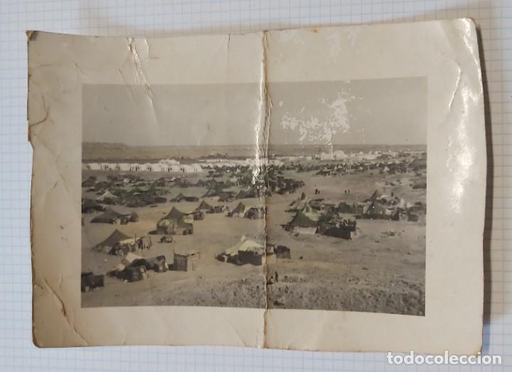 Militaria: Foto de campamento militar en &Aacute;frica, a&ntilde;os 20, 13,5 x 9 cm aprox.