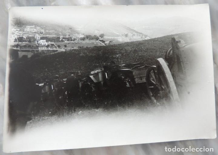 Militaria: FOTOGRAFIA DE VEHICULOS PARA EL TRANSPORTE DE BATERIAS, REGIMIENTO DE ARTILLERIA, EPOCA ALFONSO XIII