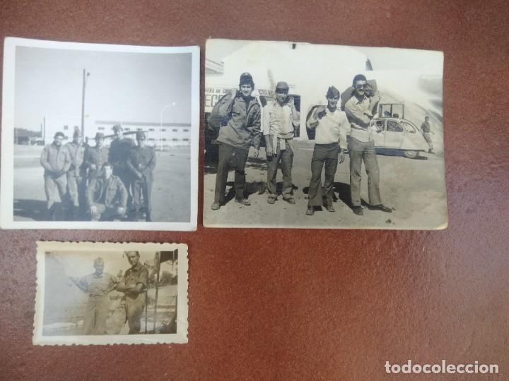 Militaria: Lote de 3 fotografias servicio militar