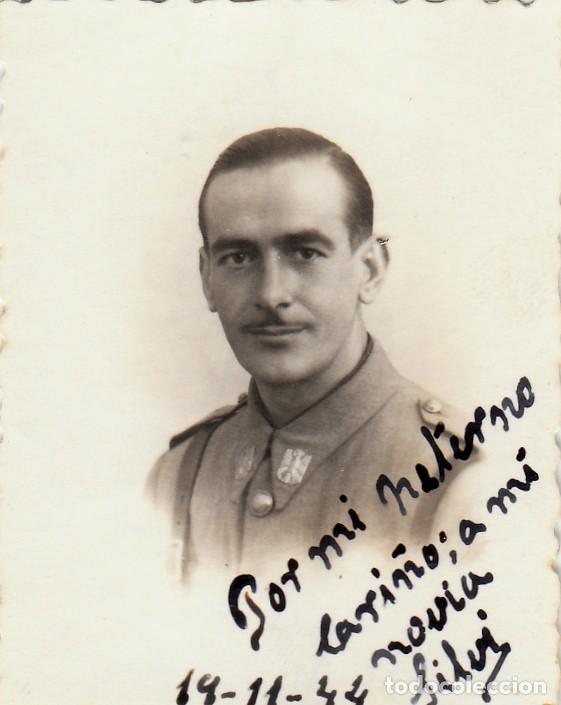 Militaria: Interesante foto. Retrato guapo caballero. Polic&iacute;a Militar 37&ordf; Compa&ntilde;&iacute;a. A&ntilde;o 1944 sd