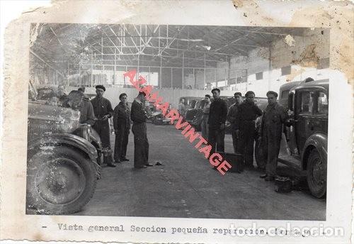 Military Antiques: A&Ntilde;OS 40, CUARTEL EJERCITO DEL SUR,AUTOMOVILISMO,VISTA GENERAL AREA REPARACION,128X178MM