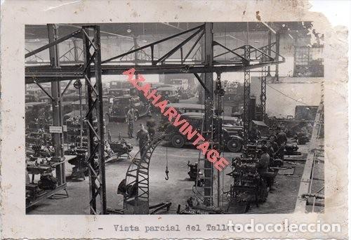 Military Antiques: A&Ntilde;OS 40, CUARTEL EJERCITO DEL SUR,AUTOMOVILISMO,VISTA PARCIAL DEL TALLER,128X178MM