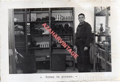 Militaria: A&Ntilde;OS 40, CUARTEL EJERCITO DEL SUR,AUTOMOVILISMO, RETEN DE PIEZAS, 128X178MM